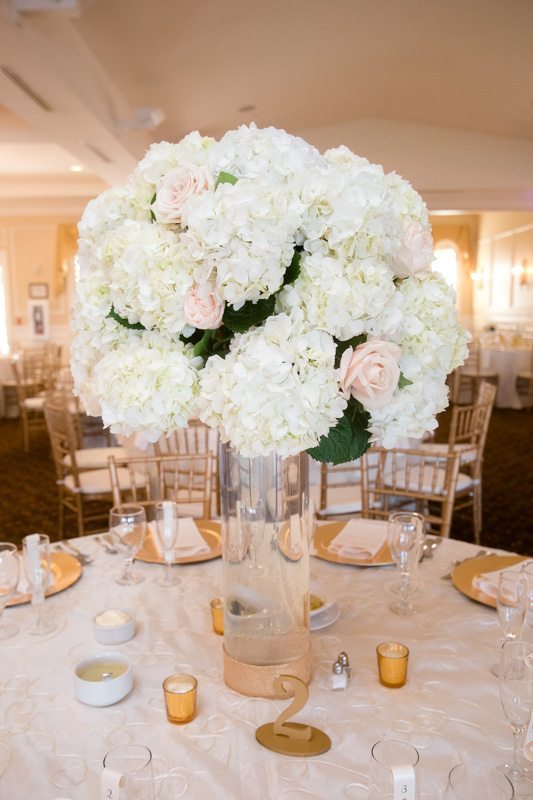 Hydrangea & Rose Centerpiece